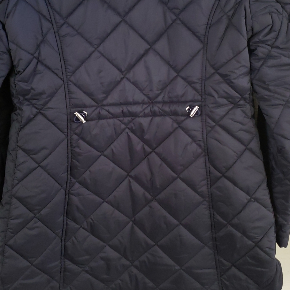 Laundry By Shelli Segal Blue 3/4 Zip Parka Jacket - Picture 8 of 13